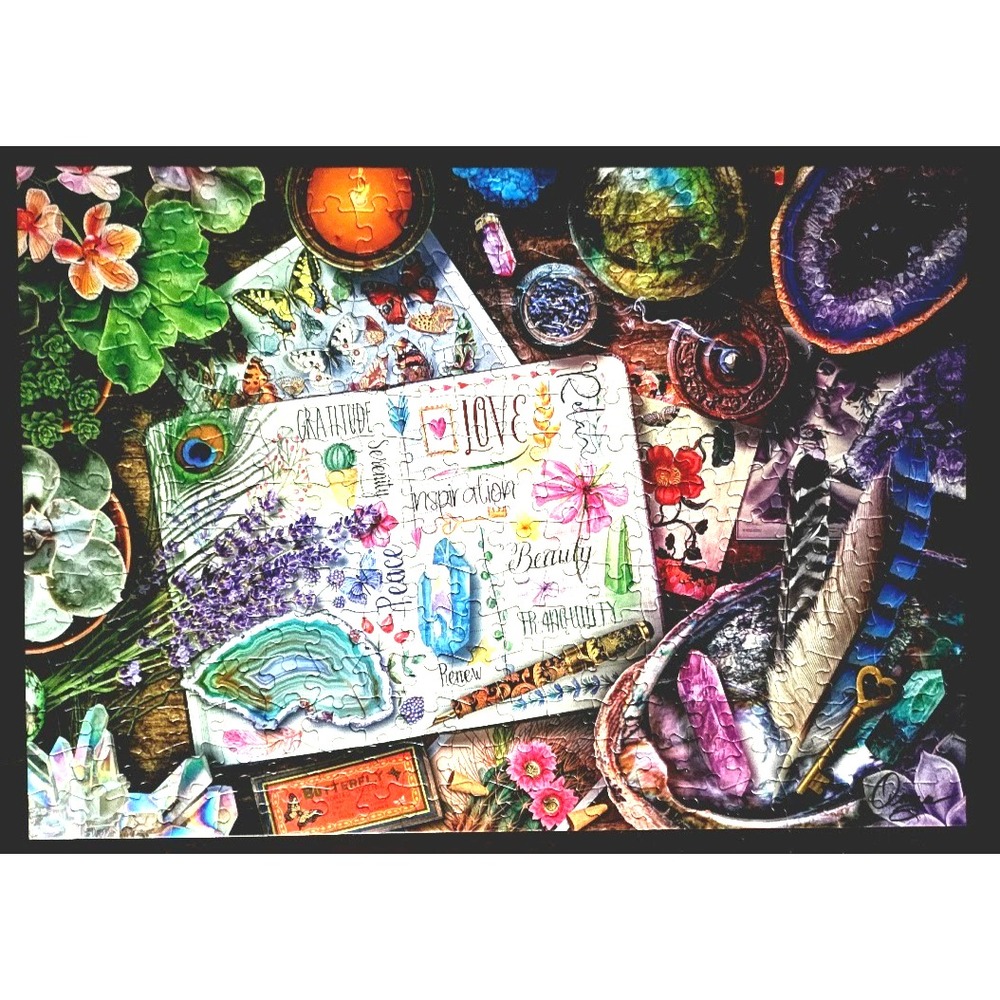 Happy Vibes Aimee Stewart 300pc Puzzle Complete Buffalo Games EUC Amy Large